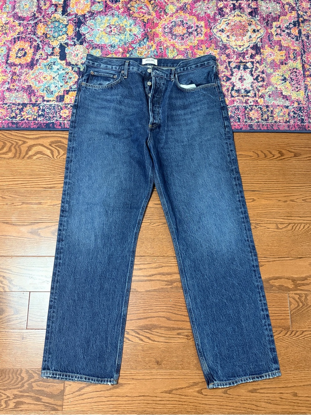 Agolde Straight Leg Dark Blue Jeans